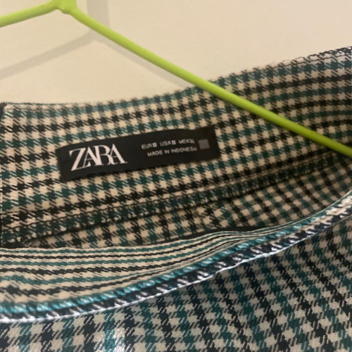 Skort checked with back zipper, size small/medium