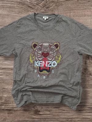Kenzo Paris Tiger graphic t-shirt, grey, size M-L