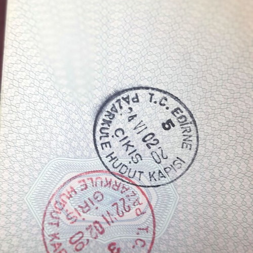 Vintage Greek Passport European Community with Turkey Stamps 2002 like new