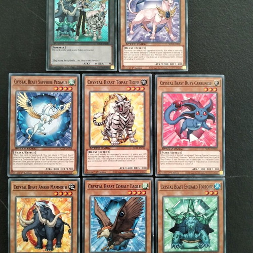 Crystal Beasts Yu-Gi-Oh SXG1 new cards in sleeve