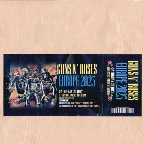 Guns & Roses Original Poster and Concert Ticket Athens 2023 Like New