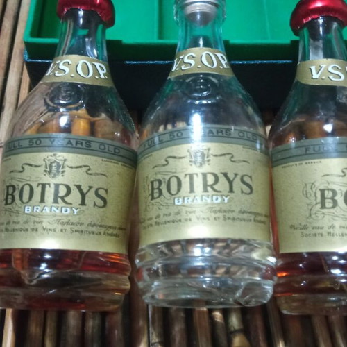 Botrys VSOP 50 Year Old Greek Brandy used, two sealed and one empty