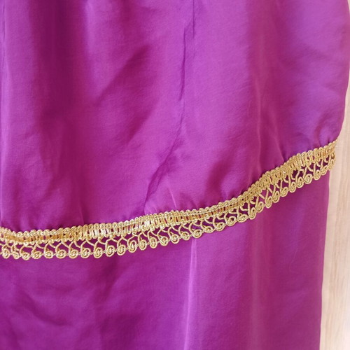 Fuchsia strapless dress satin-like, like new