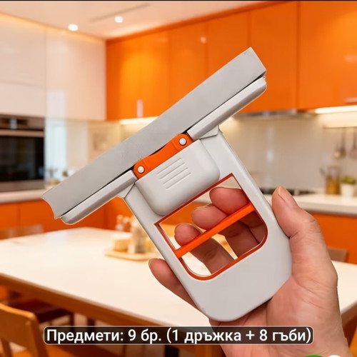 Mop with 8 Cleaning Sponges New, Compact and Foldable Design