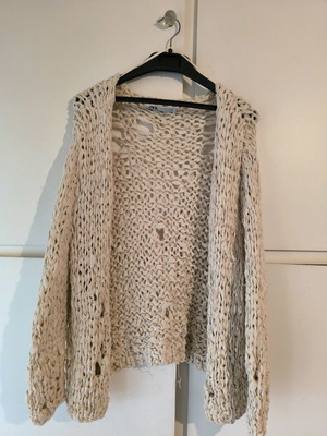 Ζακέτα Zara μπεζ πλεκτή σαν καινούργια, μέγεθος L