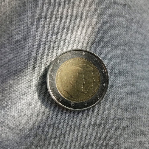 2 Euro Coin Netherlands used, Double Portrait 2014