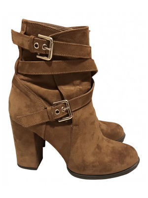 Sante ταμπά σουέντ μποτάκια μεταχειρισμένα με λουράκια και αγκράφες μέγεθος 37