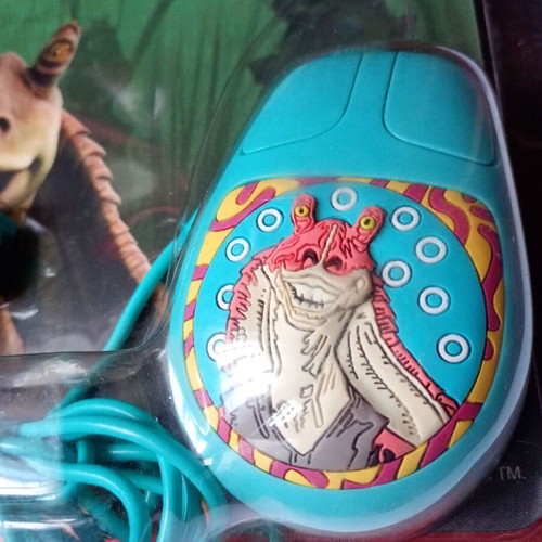 Star Wars Jar Jar Binks Episode 1 PC mouse and mouse pad set new