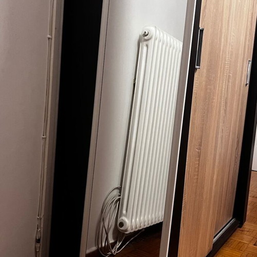 Rectangular wall mirror with white frame like new