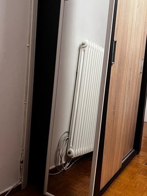 Rectangular wall mirror with white frame like new