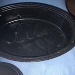 Small new black roasting pan