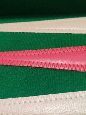 Leather Backgammon Large Sewn Case Like New