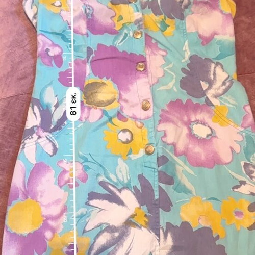 Byblos Vintage cotton floral dress with corset back, like new