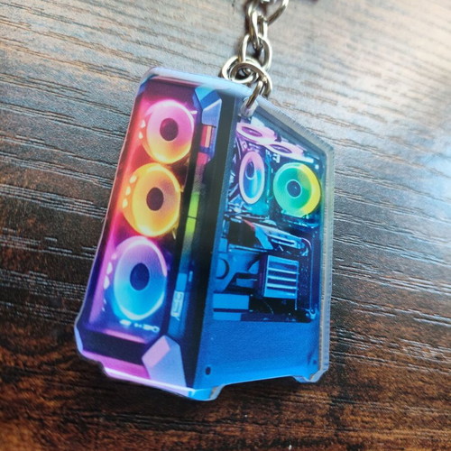 Computer Unit 2D Keychain new, multicolored