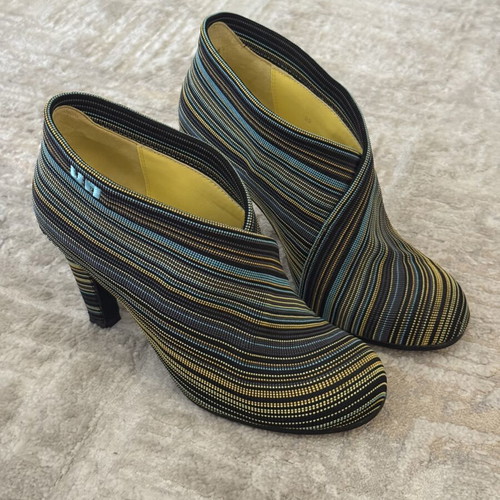 United Nude Fold Bootie striped fabric ankle boots EU 39, like new