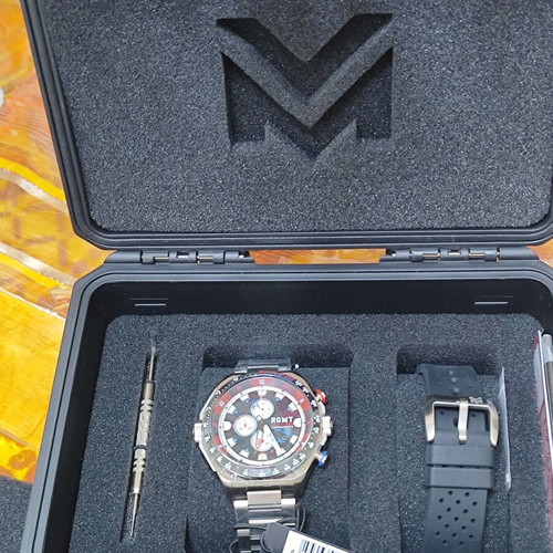 RGMT Capricorn Dual Time GMT Chronograph watch, men's