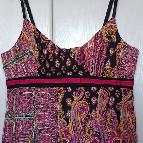 Sandro Ferrone short dress XXL like new, cotton, black and pink