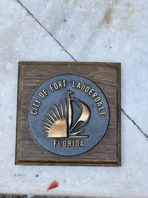 Vintage City of Fort Lauderdale Florida decorative plaque used