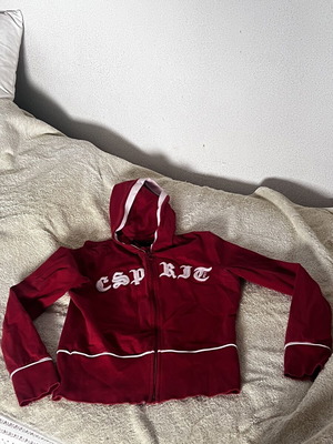 Esprit red hoodie sweatshirt like new, zipper