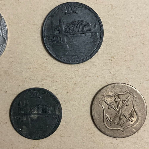 Lot of 20 German notgeld coins from Weimar Republic like new