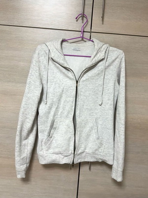 Oysho cotton zip-up hoodie sweater cardigan like new, grey beige