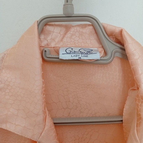 Satin women's nightshirt, orange, size M