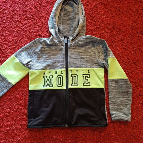 H&M Sport Athletic Jacket 98-104cm like new, black and gray