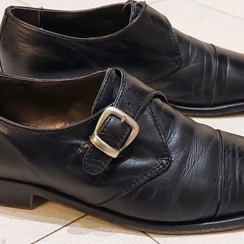 Kosmidis branded leather men's shoes like new, size 42.5, black