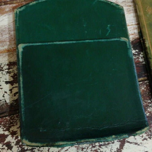 Old office items used with royal flair de lis emblem and AE initials