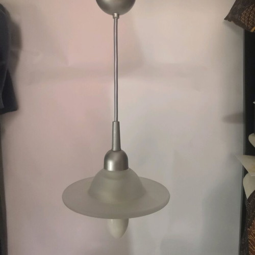Glass hallway ceiling light like new