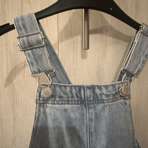 Zara Disney denim overalls with Minnie and Mickey designs, like new, size 110cm