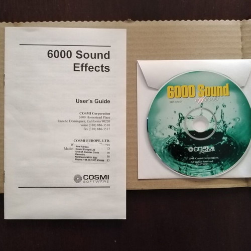 COSMI 6000 Sound Effects software package