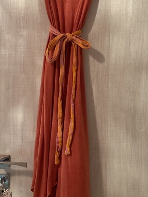 Orange dress Zoe like new, asymmetrical boho casual