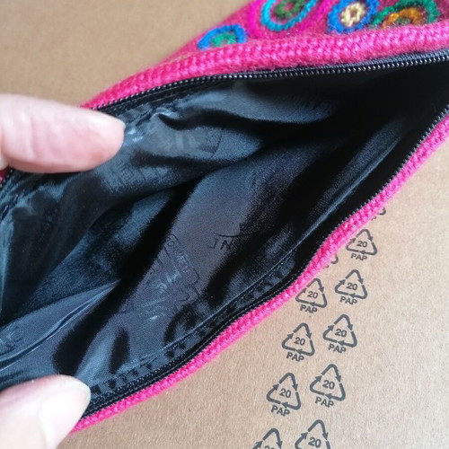 Handmade Peruvian toiletry bag new, woven and hand embroidered