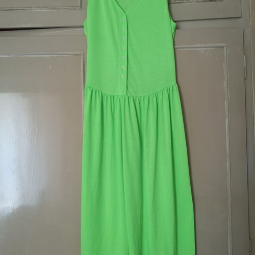 Vintage St Michael neon green midi dress size EUR 40 UK 12 like new