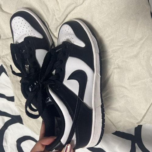 Nike Dunk Low sneakers, size 38.5, black and white
