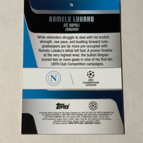 Lukaku Silver Napoli collectible card like new