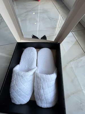 Slippers wedding set new, white size 38.5
