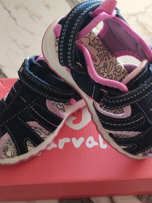 Garvalin children's sandals like new, size 24, blue and pink