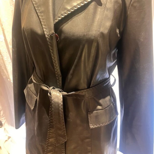 Virgin Prunes trench coat XL like new, black leatherette