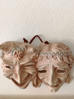 Handmade Theater Masks 1963 Decorative Wall Art