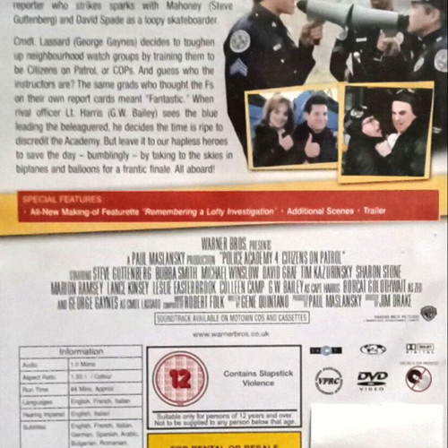 Police Academy 4 DVD like new with English subtitles