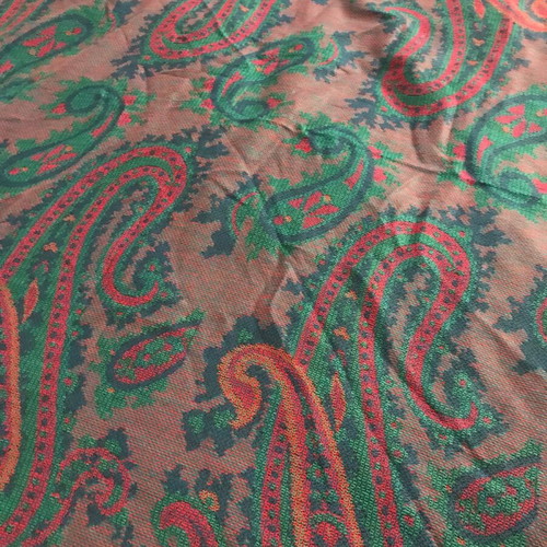 Double Face Paisley Pattern Scarf like new, acrylic, multicolor