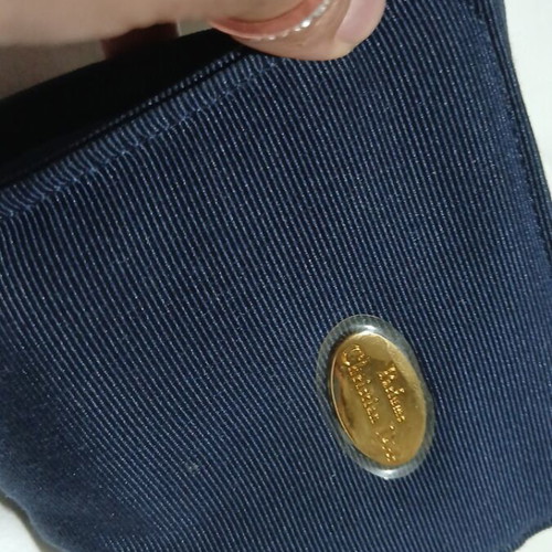 Christian Dior Parfums Vintage Cosmetic Bag Navy Blue like new