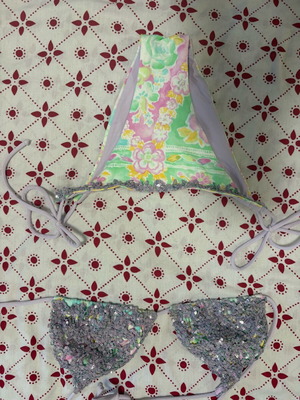 Sequin swimsuit like new, size S