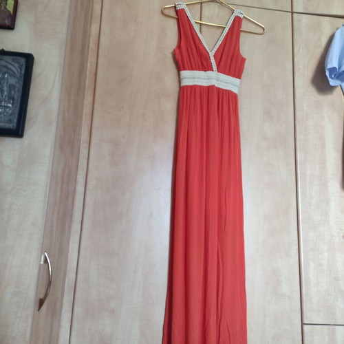 Paranoia long dress coral color size medium like new