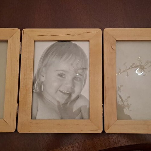 Wooden triptych frame new from Prenatal