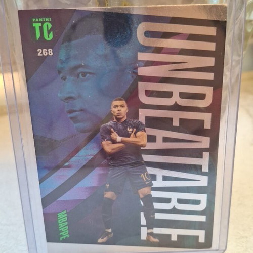 Kylian Mbappe Unbeatable Panini card, top class