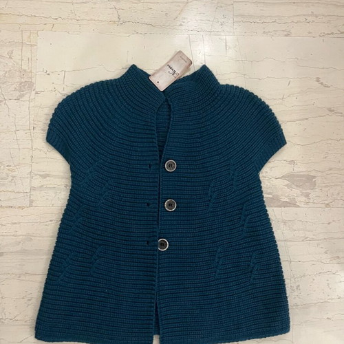 Knitted cardigan dark ocean blue color new, size M