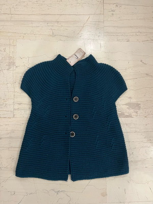 Knitted cardigan dark ocean blue color new, size M